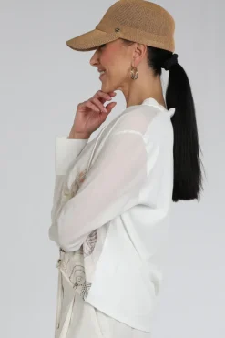 Marc Cain AC 55.07 J58 Blouse lange mouw Off white