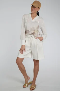 Marc Cain AC 55.07 J58 Blouse lange mouw Off white