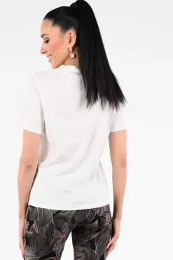 Marc Cain AC 48.10 J18 T-shirt korte mouw Off white