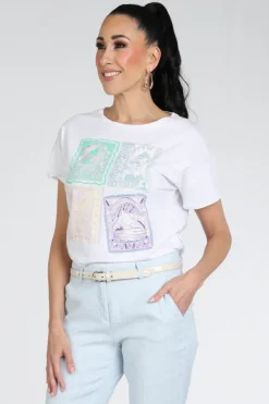 Marc Cain AC 48.26 J27 T-shirt korte mouw Wit