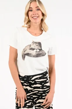 Marc Cain AC 48.32 J19 T-shirt korte mouw Wit