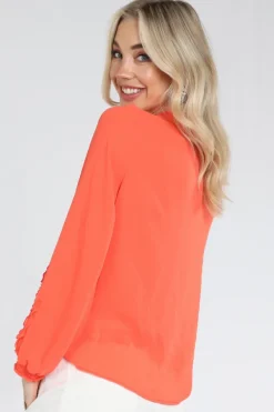 Marc Cain AC 51.32 W30 Blouse lange mouw Koraal