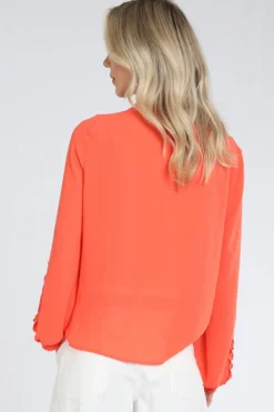 Marc Cain AC 51.32 W30 Blouse lange mouw Koraal