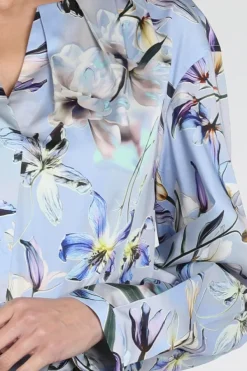 Marc Cain AC 51.25 W29 Blouse lange mouw Licht blauw