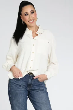 Marc Cain AC 51.30 W63 Blouse lange mouw Off white