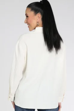 Marc Cain AC 51.30 W63 Blouse lange mouw Off white