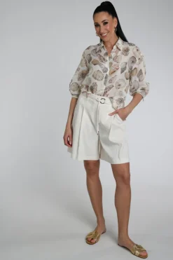 Marc Cain AC 51.39 W51 Blouse lange mouw Off white