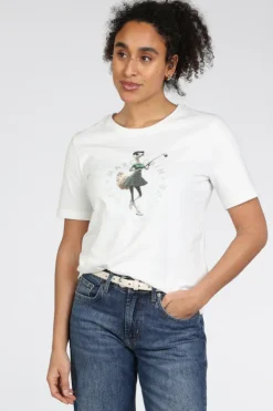 Marc Cain AS 48.20 J46 T-shirt korte mouw Off white