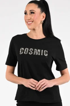 Marc Cain AS 48.20 J25 T-shirt korte mouw Zwart