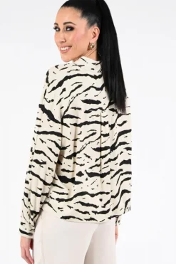 Marc Cain AS 51.01 W56 Blouse lange mouw Beige