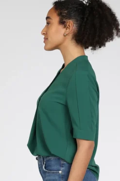 Marc Cain AS 51.12 W70 Blouse lange mouw Donker groen
