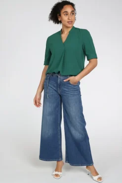 Marc Cain AS 51.12 W70 Blouse lange mouw Donker groen