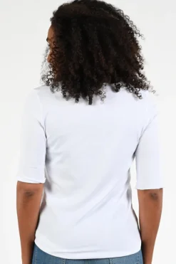 Marc Cain +E 48.69 J14 T-shirt korte mouw Wit