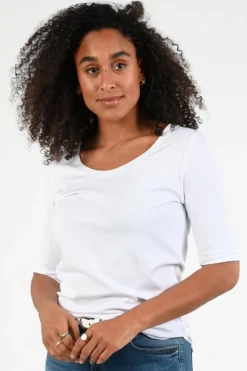 Marc Cain +E 48.69 J14 T-shirt korte mouw Wit
