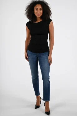 Marc Cain +E 48.37 J14 T-shirt korte mouw Zwart