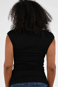 Marc Cain +E 48.37 J14 T-shirt korte mouw Zwart