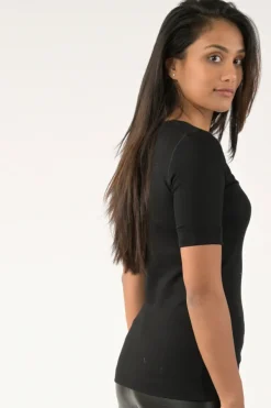 Marc Cain +E 48.09 J50 T-shirt korte mouw Zwart