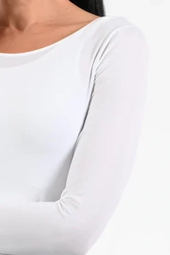 Marc Cain +E 48.35 J03 T-shirt lange mouw Wit