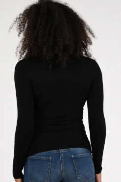 Marc Cain +E 48.35 J03 T-shirt lange mouw Zwart
