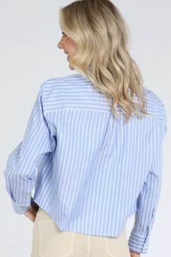 MaxMara Cartone mm10200 Blouse lange mouw Licht blauw