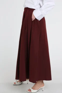 MaxMara Curvato mm10197 Rok wijd lang Bordeauxrood