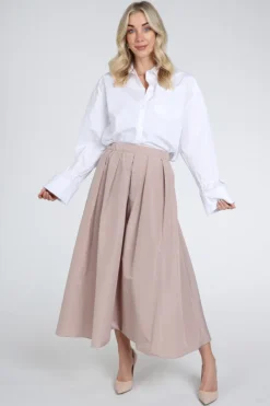 MaxMara Curvato mm10197 Rok wijd lang Roze