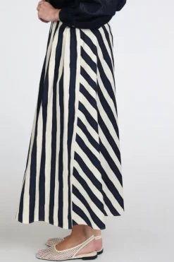 MaxMara duomo mm10183 Rok wijd lang Marine