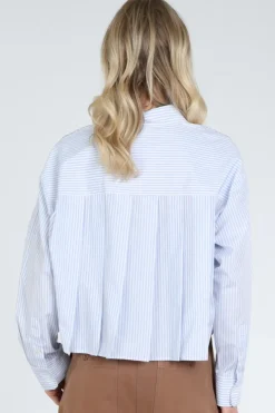 MaxMara Eden mm10165 Blouse lange mouw Licht blauw