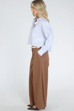 MaxMara Eden mm10165 Blouse lange mouw Licht blauw