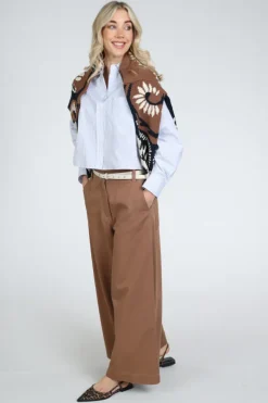 MaxMara Eden mm10165 Blouse lange mouw Licht blauw