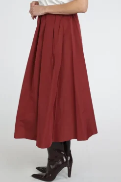MaxMara formica mm10007 Rok wijd lang Cerise
