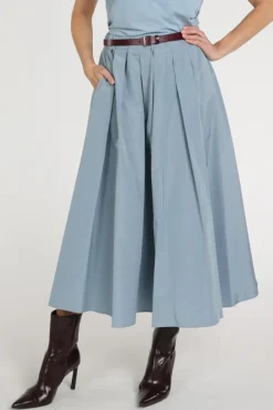 MaxMara formica mm10007 Rok wijd lang Licht blauw
