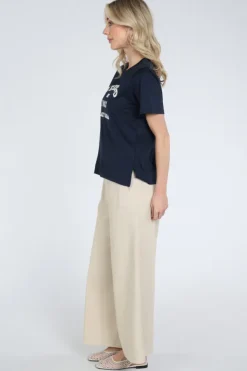 MaxMara Tenue mm13190 T-shirt korte mouw Marine