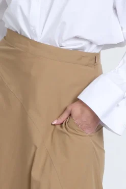 MaxMara zattera mm10406 Rok wijd lang Zand