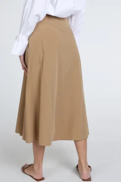 MaxMara zattera mm10406 Rok wijd lang Zand