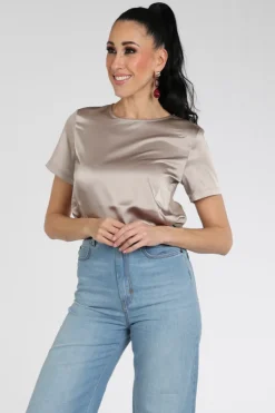 MaxMara Zona mm13103 Blouse korte mouw Beige