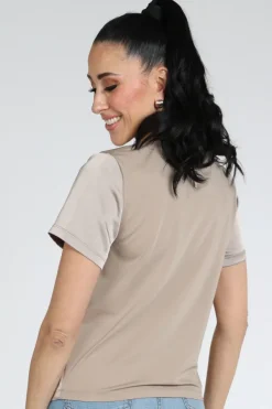 MaxMara Zona mm13103 Blouse korte mouw Beige