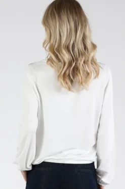 Monari 410110 Blouse lange mouw Off white