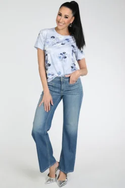 Monari 410777 T-shirt korte mouw Blauw