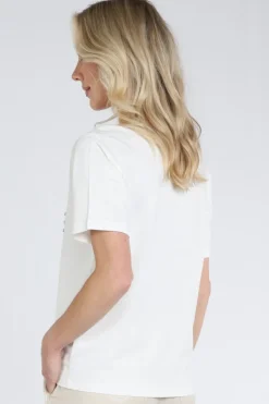 Monari 410183 T-shirt korte mouw Off white