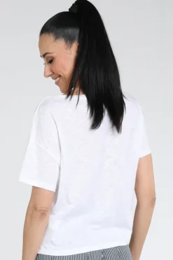 Monari 409686 T-shirt korte mouw Wit