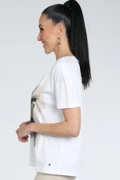 Monari 409669 T-shirt korte mouw Wit