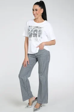 Monari 409674 T-shirt korte mouw Wit