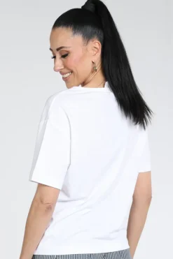 Monari 409674 T-shirt korte mouw Wit