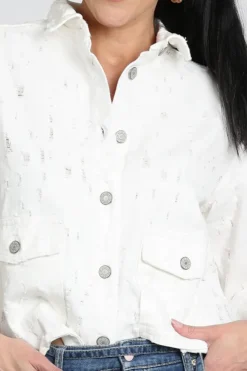 Moscow Bizar 104-05 Blouse korte mouw Off white