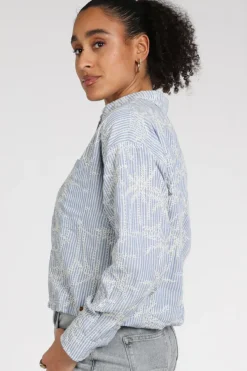 Moscow Femila-2 137-05 Blouse lange mouw Blauw