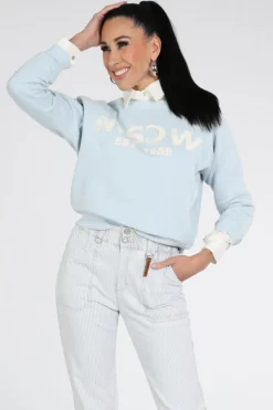 Moscow Pepper 76a-04 Sweater Licht blauw