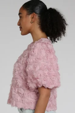 Neo Noir Aisa Flower blouse Blouse korte mouw Roze