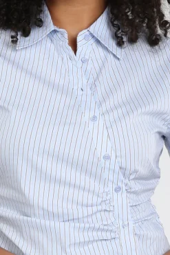 Neo Noir 169490 Blouse korte mouw Licht blauw