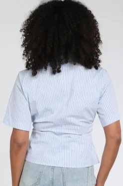 Neo Noir 169490 Blouse korte mouw Licht blauw
